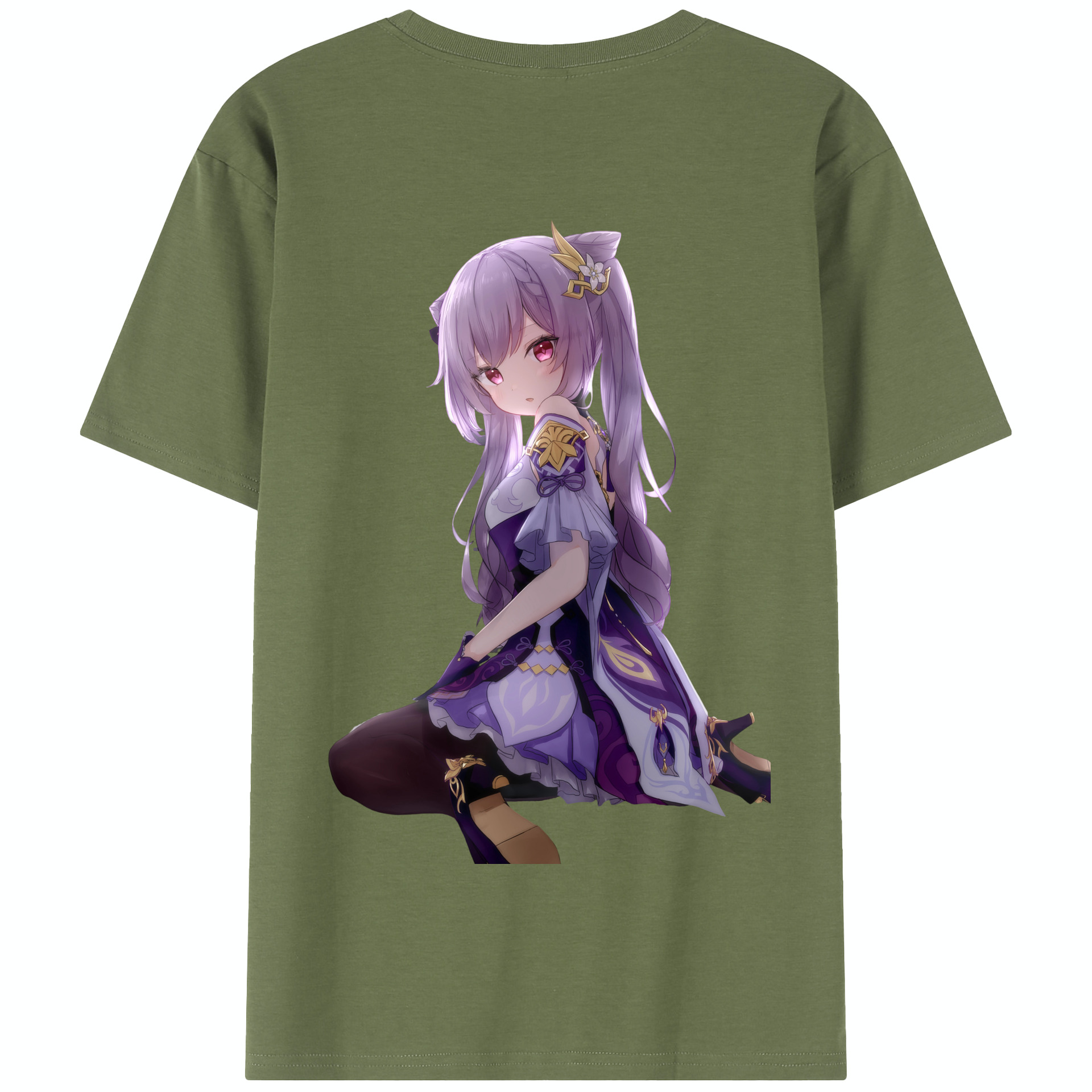げんし神 刻晴 こくせい genshin Kokusei 綿100％半袖Tシャツ（背面プリント）
